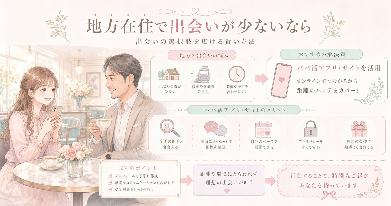 地方在住で出会いが少ないなら