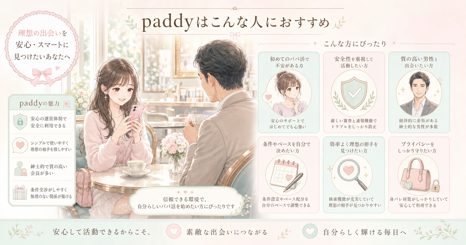 paddyはこんな人におすすめ