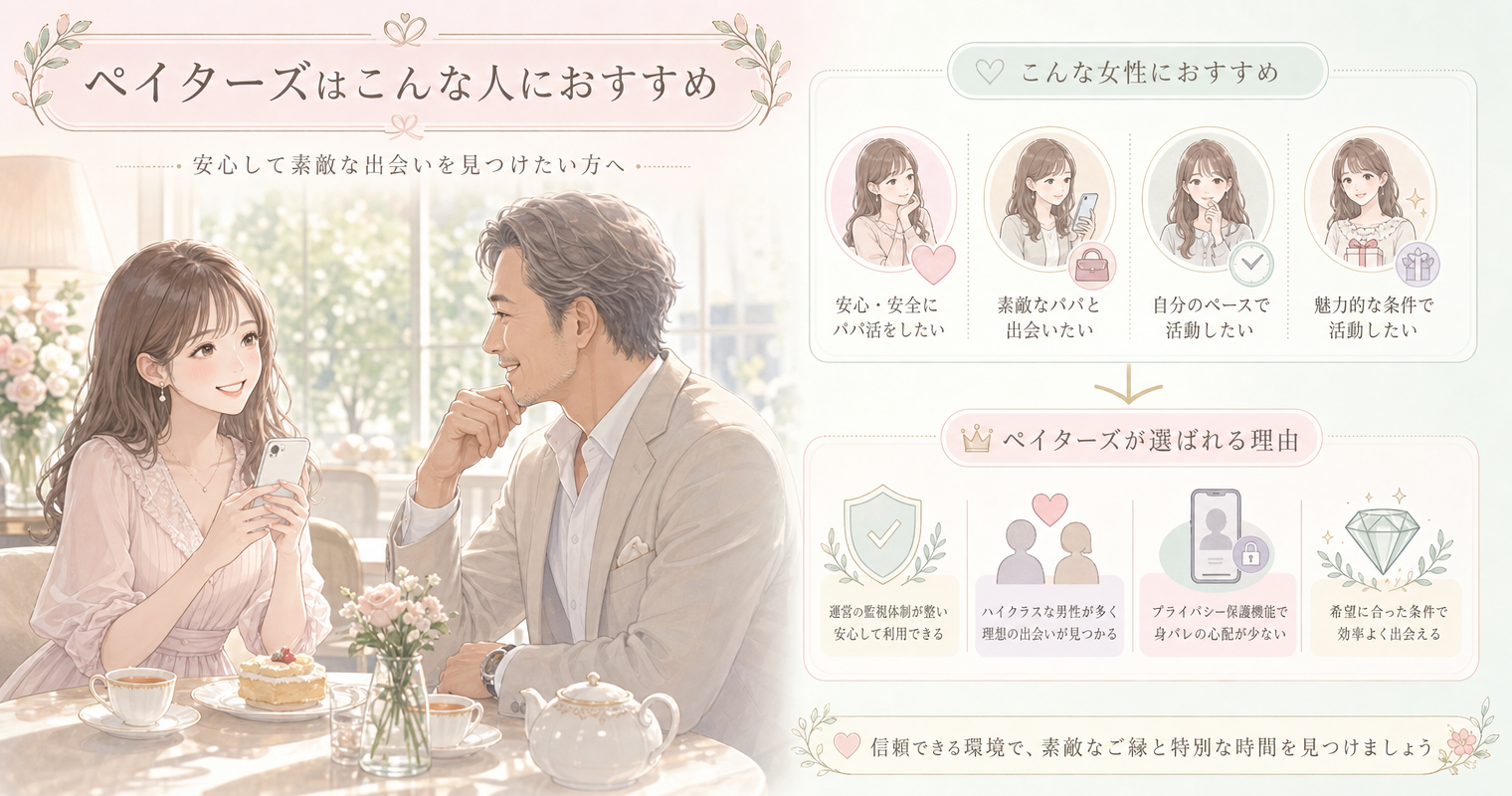 ペイターズはこんな人におすすめ
