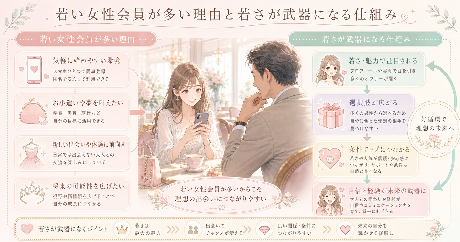 若い女性会員が多い理由と若さが武器になる仕組み